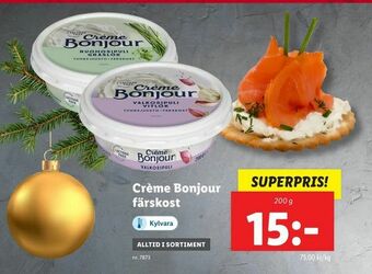 Lidl Crème Bonjour färskost erbjuda