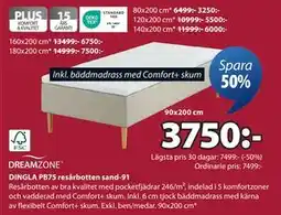 JYSK DINGLA PB75 resårbotten sand-91 erbjuda
