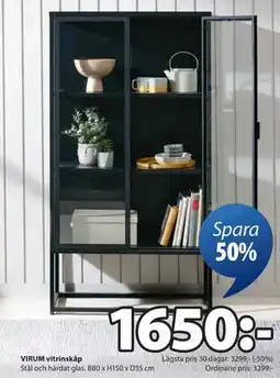 JYSK VIRUM vitrinskåp erbjuda