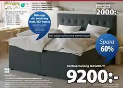 JYSK TYLDA GC50 STORAGE kontinentalsäng grå-40 erbjuda