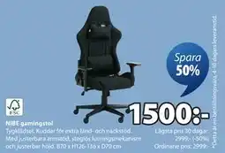 JYSK NIBE gamingstol erbjuda