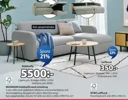 JYSK MOMMARK bäddsoffa med schäslong erbjuda
