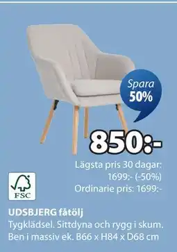JYSK UDSBJERG fåtölj erbjuda