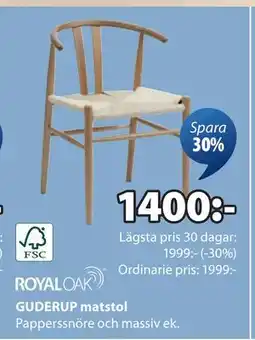 JYSK GUDERUP matstol erbjuda