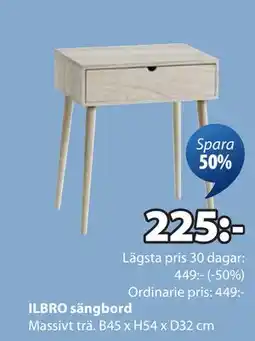 JYSK ILBRO sängbord erbjuda