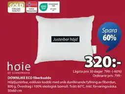 JYSK DOWNLIKE ECO fiberkudde erbjuda