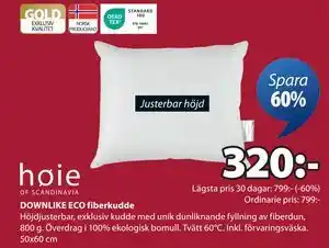 JYSK DOWNLIKE ECO fiberkudde erbjuda