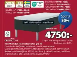 JYSK KVENNA GB20 resårbotten latex grå-40 erbjuda