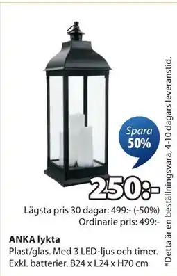 JYSK ANKA lykta erbjuda