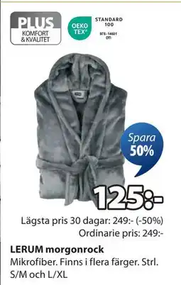 JYSK LERUM morgonrock erbjuda