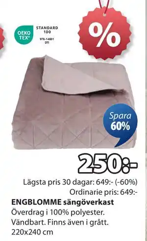 JYSK ENGBLOMME sängöverkast erbjuda