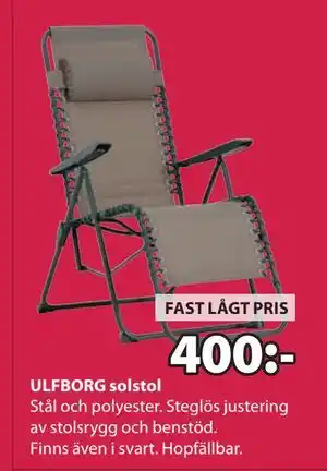 JYSK ULFBORG solstol erbjuda