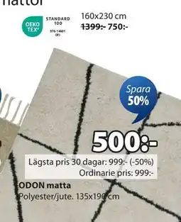 JYSK ODON matta erbjuda
