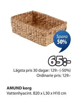 JYSK AMUND korg erbjuda