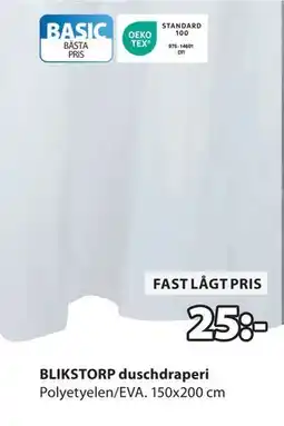 JYSK BLIKSTORP duschdraperi erbjuda