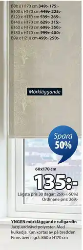 JYSK YNGEN mörkläggande rullgardin erbjuda