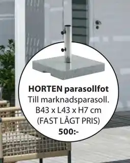 JYSK HORTEN parasollfot erbjuda