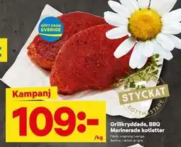 City Gross Grillkryddade, BBQ Marinerade kotletter erbjuda