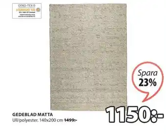 JYSK Gedeblad Matta 140x200 cm erbjuda