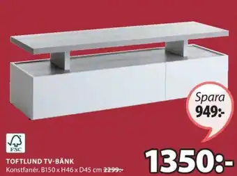 Toftlund Tv-Bänk B150 x H46 x D45 cm