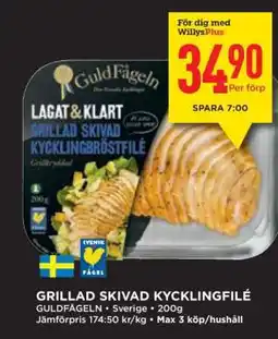 Willys GRILLAD SKIVAD KYCKLINGFILÉ erbjuda