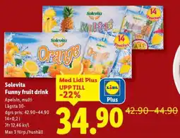 Lidl Solevita Funny fruit drink erbjuda