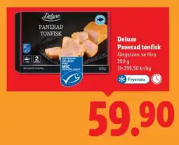 Lidl Deluxe Panerad tonfisk erbjuda