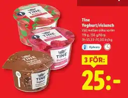Lidl Tine Yoghurt/rislunch erbjuda