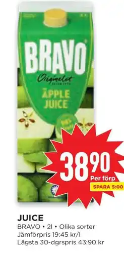 Willys Bravo Äpple Juice erbjuda