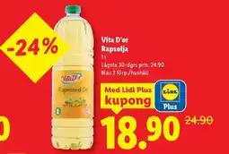 Lidl VITA D'OR Rapsolja erbjuda