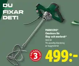 Lidl PARKSIDE Omrörare för färg- och murbruk erbjuda