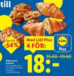 Lidl Maple pecan/Croissant erbjuda