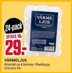 ÖoB Värmeljus erbjuda