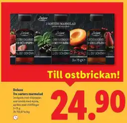 Lidl Deluxe Tre sorters marmelad erbjuda