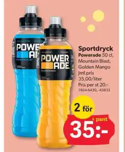 DollarStore Powerade 50 cl erbjuda
