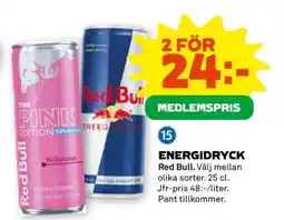 Coop Energidryck Red Bull erbjuda