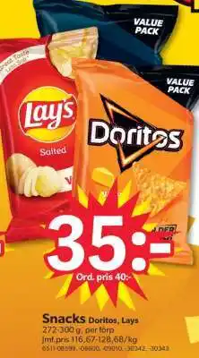 DollarStore Snacks Doritos, Lays erbjuda