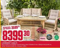 ÖoB LOUNGESET AMALFI erbjuda