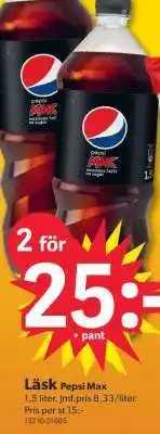 DollarStore Läsk Pepsi Max erbjuda
