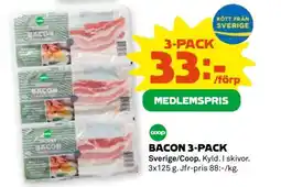 Coop BACON 3-PACK erbjuda