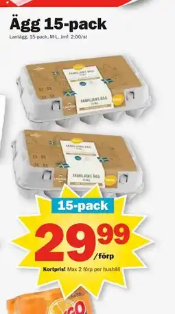 Pekås Ägg 15-pack erbjuda