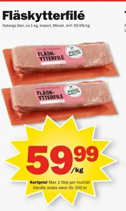 Pekås Fläskytterfilé erbjuda