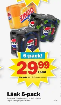 Pekås Läsk 6-pack erbjuda
