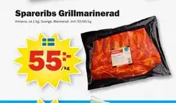 Pekås Spareribs Grillmarinerad erbjuda