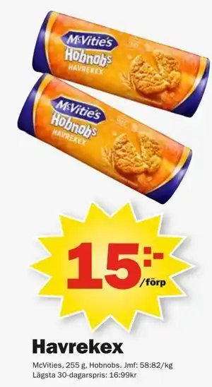 Pekås Havrekex erbjuda