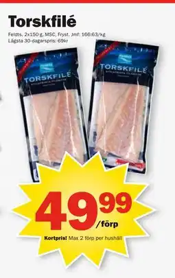 Pekås Torskfilé erbjuda