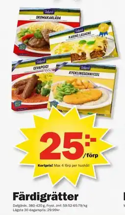 Pekås Färdigrätter erbjuda