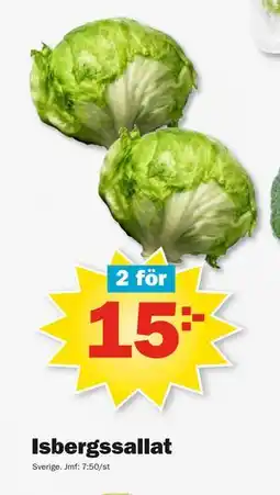Pekås Isbergssallat erbjuda