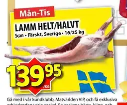 Matvärlden Tensta LAMM HELT/HALVT erbjuda