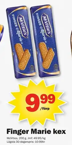 Pekås Finger Marie kex erbjuda